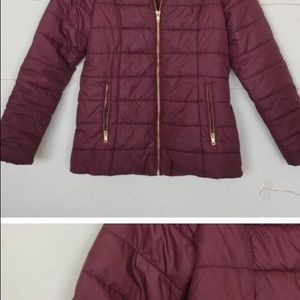 Wine puffer jacket